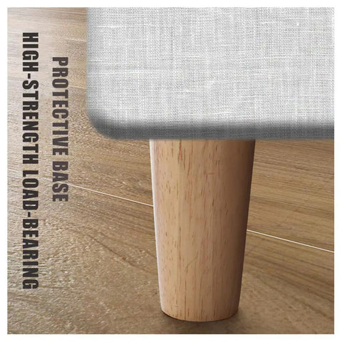 Solid Wood Furniture Legs Set For Beds Desks Chairs And Sofas Eco Friendly Natural Wood Feet With Built In Floor Protection Mat