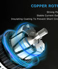 Beefed-Up High Output Car Alternator For Hyundai Accent And Veloster 1.6L 2012 2017 Replacement, copper rotor close-up view