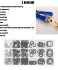 225Pcs NBR O Ring Assortment Kit Pro Grade With 18 Oil Resistant Sizes In Transparent Storage Box displayed with tools