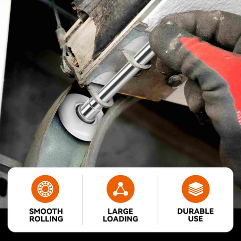 Ultra Quiet 1.8 Inch Nylon Garage Door Rollers With 4 Inch Carbon Steel Stem for Smooth Operation installation view