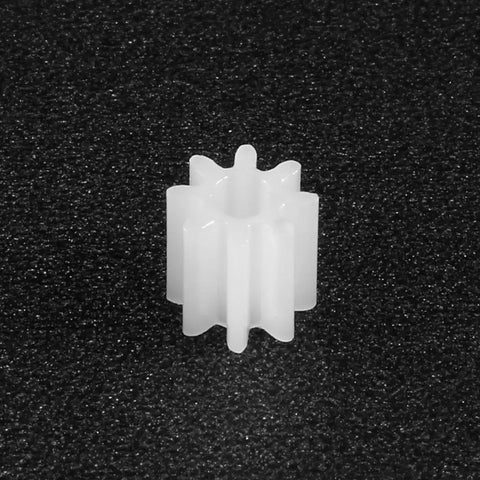 Close-up of a single plastic gear from 30 Pack Plastic Gears 8 Teeth Model 082A Reduction Gear Worm Gear Set For RC Cars And Robots, Perfect For DIY Projects
