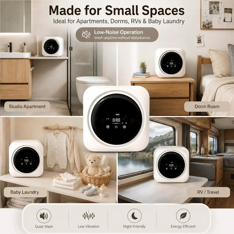 Sleek Portable Washer And Dryer Combo Skip The Laundromat Routine Legit Small Laundry Center in bathroom and dorm room setup.