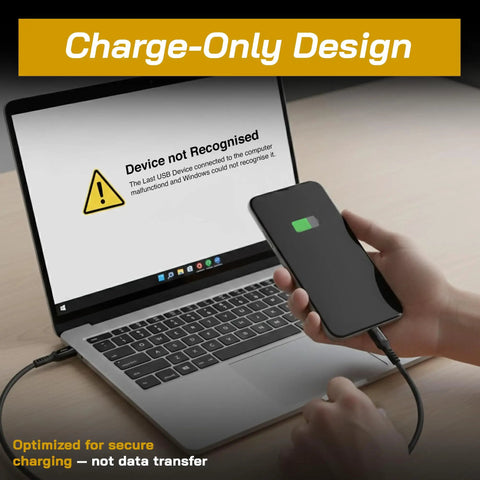 Lock Down Your Data With This USB C Data Blocker Adapter Stops Juice Jacking Cold Fast Charge Only Mode with smartphone charging.