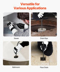 Auto Feed Drain Cleaner On Wheels With 100 Ft Cable for 2 to 6 Inch Pipes used in sewer, drain pipe, bathroom, floor drain