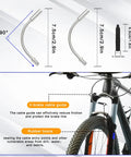 Universal Bike Cable Kit With Eight Inch Stainless Steel Wire Cutter And Brake And Shifter Cables Housing End Caps For MTB And Road Bikes Repair Professional Grade with V-brake cable guide and rubber boots.