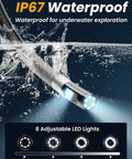 Two Way Articulating Borescope Endoscope Camera With Light Dual Lens 1080P Industrial Inspection Tool IP67 waterproof demonstration