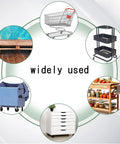 Five Piece Rollerblade Caster Wheels Featuring Smooth Tpe Rubber Rollers for various uses including carts, bins, and furniture.