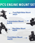 Beefed Up Engine Mounts For Toyota Corolla 2014 To 2019 1.8L Automatic Transmission Set Of Four Steel Construction