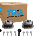 Front view of Left And Right Wheel Bearing And Hub Assembly Set Two Piece For VW Beetle Golf GTI Tiguan Jetta Passat.