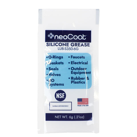 Silicone Grease 6g Pack For O Rings And Seals In Faucets Valves Plumbing And Water Filtration Systems Packaging