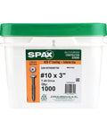 Heavy Duty 10 X 3 Inch Exterior Wafer Head Wood Screws With Torx T Star Plus Drive Rust Resistant Construction Hardware In A Bulk 1000 Piece Pail Including Driver Bit