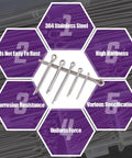 110Pcs 304 Stainless Steel Cotter Pin Clip Fastener Assortment Kit For Auto Mechanics And Small Engine Repair Heavy Duty Corrosion Resistant Durable Easy To Fit Multiple Sizes with hexagonal design features