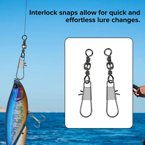 200 Pack Heavy Duty Fishing Snap Swivels Set With Dual Rolling Swivels For Ultra Smooth Spin And Anti Tangle Performance Type B Carbon Steel Lure Connectors Perfect For Freshwater And Saltwater Tackle, snap swivel on lure
