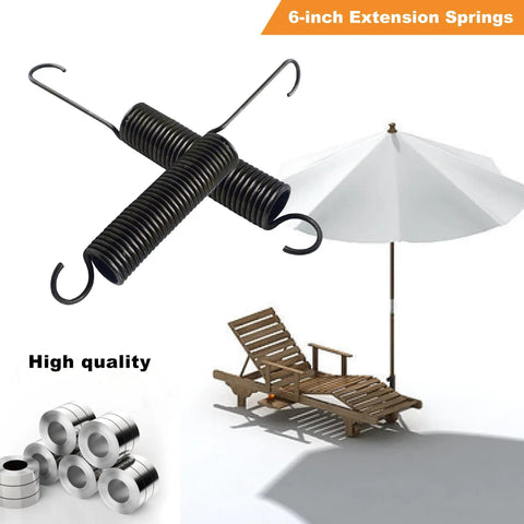 Hella Smooth Six Inch Extension Spring For Recliner Tilt Assist Mechanism Two Pack, heavy duty steel spring set.