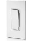 Decora Slide Dimmer Switch For Electronic Low Voltage And Dimmable LED Bulbs With 3 Way And Single Pole Install 600W ELV Or 300W LED Or CFL Keeps Brightness Setting White DSE06 10Z in white color with slide control.