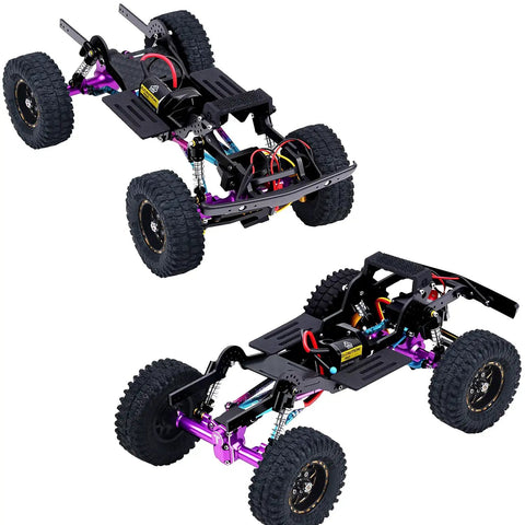 Carbon Fiber LCG Chassis Frame Rail Kit For 1/24 RC Crawler Adds Low Center Of Gravity Handling Multiple Shock Mounts