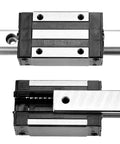 2 Pack 300mm Linear Sliding Rail Guide With 4 HGH20CA Carriage Blocks for 3D Printers, CNC Machines, and Routers close-up view