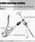 Vise Grip Locking Pliers Slide Hammer Set With Quick Release Swivel Connector, Cr-V Steel, Nickel and Chrome Finish