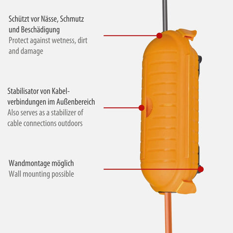 Heavy Duty Outdoor IP44 Protective Case for Wired Connections Keeps Plugs and Sockets Dry Safe From Dirt and Damage