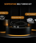 Must Have Drive Belt Tensioner Kit With Serpentine Belt And Idler Pulley To Fix That Rattling Sound, Perfect For Ram 1500 And Classic Models From 2013 To 2022 V8 5.7L Ohv Engine Only Replaces 38323. Serpentine belt drive kit with tensioner, idler pulley, and belt