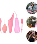 Succulent Planting Kit For Pots And Bonsai Care 5 Piece Pink Garden Tool Set With Transplanting Trowel Spade Fork Tweezers And Sheath For Indoor Outdoor Gardening, pink tools