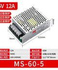 Switching Power Supply 50W 60W 75W With Adjustable 5V 12V 24V DC Outputs For 5A 10A Current 220V AC Input To 24V DC Conversion Plug And Play DIY Projects Home Electronics And Small Tech Builds, metal case 111x78x36mm