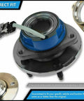 Wheel Hub And Bearing Assembly 4 Piece Front And Rear Kit for Left and Right Sides with Ball Bearings BHA53775 Direct Fit