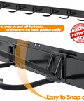 Six Bike Wall Mount Storage Rack With Interlocking Rails And Easy Snap Hooks for indoor garage bike storage and display.