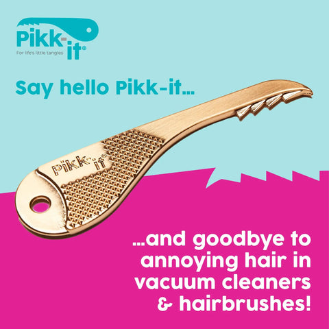 Universal Hair Removal Tool For Any Vacuum That Slashes Through Tangled Pet And Human Hair, shown with textured zinc alloy design