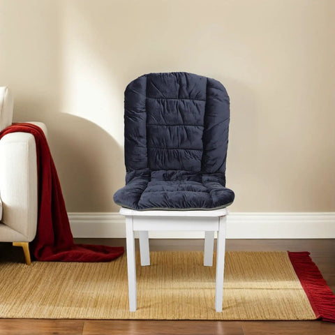 Plush Heated Seat Cushion With Backrest For Office Chair, Electric Warmer Pad With Snug Fit And Fast Warm Up For Work Home Use, Soft Fullbody Support Comfort on a chair.