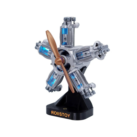 Five Cylinder Planetary Engine Model With Clear Internal Mechanisms Desktop Display Ornament Aerospace Power Replica Serious Mechanical Linkage System For Enthusiasts Hobbyists And Collectors, desk display