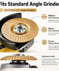 Multi Disc Wood Carving Kit With Tungsten Carbide Wheels And Upper Clamping Plates For Cutting, Shaping, Sanding, And Grinding