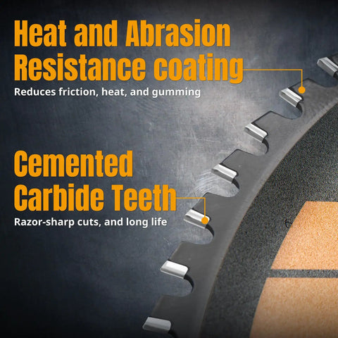 Close-up of 14 Inch Cold Saw Blade For Metal Cutting With 66 Teeth TCG Cemented Carbide, focusing on heat resistant coating