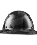 DAX Carbon Fiber Full Brim Hard Hat Fifty Fifty White Black Camo With Carbon Fiber Reinforced Resin Shell side view