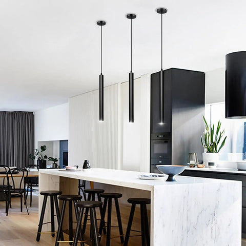 Sleek LED Pendant Lights 4000K Dimmable, 15.7 Inch, 10W Each, ETL Listed, Modern Fixture for kitchen island in contemporary setting