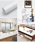 Thick White Matte Self Adhesive Contact Paper Size 16 Inch By 198 Inch Waterproof Peel And Stick Vinyl Film Wrap on various surfaces