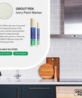 Ivory Grout Pen Tile Paint Marker Waterproof Grout Paint Colorant And Sealer For Bathrooms And Kitchens, Narrow 5mm Tip 7mL