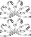 Heavy Duty 12 Piece Hose Clamp Set For 2 To 3 Inch Pipes, 304 stainless steel worm gear clamps displayed in circular pattern, rust resistant