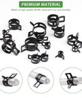 400Pcs Spring Band Hose Clamps Kit, 15 Size Assortment 6mm To 20mm, Built Tough With 65Mn Steel in various sizes