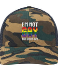 Not Gay But 20 Is 20 Funny Yet Bold Cool Hats For Men And Women Unisex Golf Trucker Cap Camouflage Mesh Ventilated