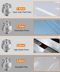Top Shelf Hvp Spray Gun Kit Featuring Heavy Duty Aluminum And Disposable Cups With Multiple Precision Nozzles for various paint applications.