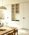 Slick Matte Black Cabinet Knobs Heavy Duty Zinc Alloy Smooth Grip Easy Install Kitchen Refresh on modern storage unit.