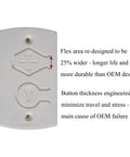 White Two Button Cover Plate For Garage Door Wall Station And Remote Opener Fits Classic Drive Quantum And Prodrive Openers