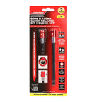 Go-To Pro 2 Piece Quarter Inch Quick Release Bit Holder packaging with knurled grip sleeve for home and workshop use