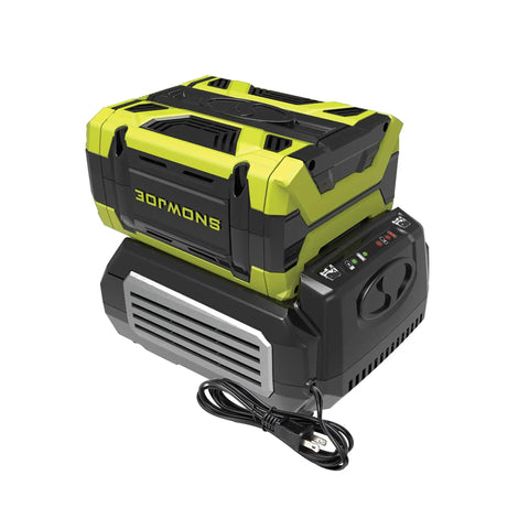 Rapid 100V Battery Charger For iON100V Series Lithium Batteries Fast 50 To 100 Minutes Charge with battery pack attached