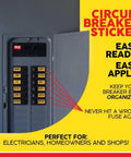 129 Waterproof Fuse Box Labels For Electrical Panels, Easy To Read Circuit Breaker Labels In Yellow on breaker box