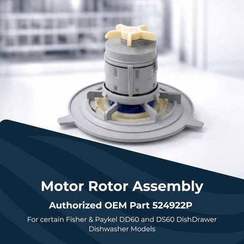 Dishwasher Pump Motor And Washing Machine Motor Replacement OEM Part 524922P for Fisher Paykel DD24 rotor assembly.