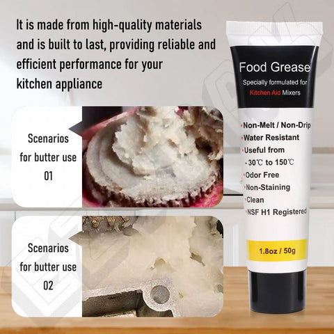 Stand Mixer Worm Gear Replacement Kit For Your Go To 3K Series Models Fits 3K45SS 3K5SS 3KSM150PSTBW0 3KSM150PSTCB0 Includes Gears And Accessories Replaces 4161531 4162897 4169830 Durable Aluminum Gear Easy Install, food grease tube for kitchen mixer gears
