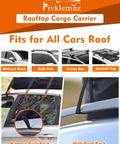 Rooftop Cargo Carrier Roof Bag Waterproof For All Vehicle Tops With Or Without Rack close-up of installation options.