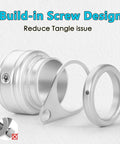 Premium Aircraft Grade Aluminum Flag Pole Rings with smooth screw design for easy installation and tangle reduction.